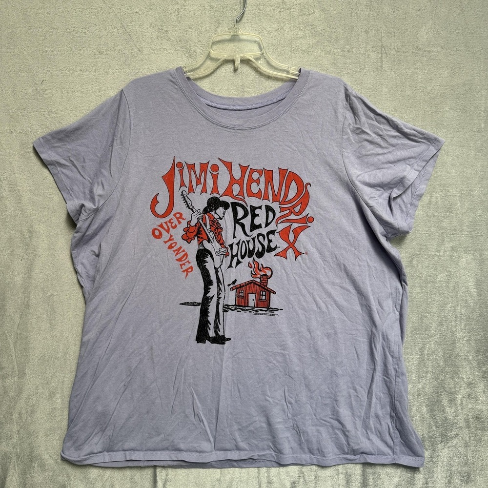 Jimi Hendrix Red House Graphic Tee Shirt Goodie Two Sleeves 4 Purple Retro